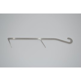 Oxnfeia® Smoking hooks made of stainless steel with wooden box for storage, rod diameter 10 mm, meat hook, claw hook, fish trout, meat.