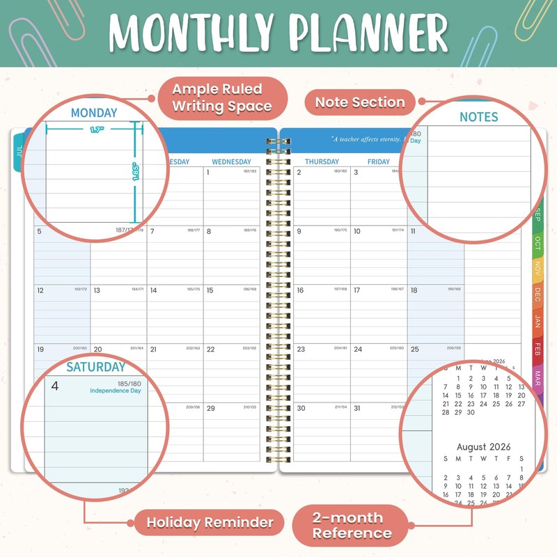 Teacher Planner 2026-2027 - Teacher Lesson Planners 2026-2027 from July
