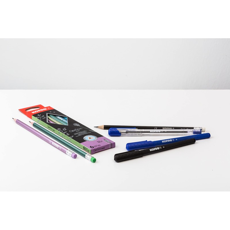 Kores - Blue Ballpoint Pens - K0R-M, 1mm, Triangular, Fade