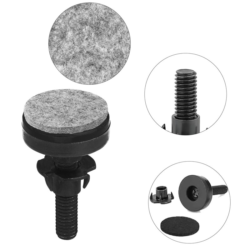 GIONAR 4 Pcs Adjustable Furniture Feet, T- Nut Kit 3/8”-16