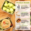 Zjyufy 6 Pack Stainless Steel Containers Stainless Steel Multipurpose Reusable