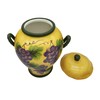 ACK Tuscany Grape Hand Painted Ceramic Cookie Jar with Lid