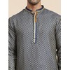 SKAVIJ Men's Brocade Silk Embroidered Kurta Pajama Set Thread Work