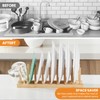 Worthyeah Bamboo Dish Dying Rack - Pot Lid Plate Organizer