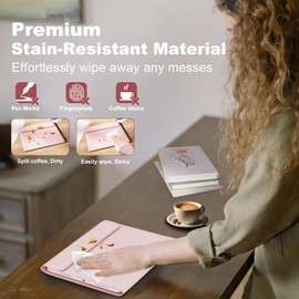 Baisla Baisla Keyboard Case for iPad 9th Generation 10.2', iPad 8th/7th, Premium Stain-Resistant Detachable Wireless Keyboard Adjustable Grooves Case with Pencil Holder for iPad Pro 10.5/Air 3rd Gen(Pink)