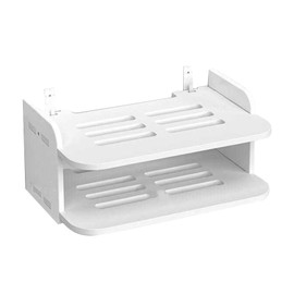 Router Shelf, WiFi Storage Set for Wall Mounting, No Punching, Top Box Stand for Living Room, Bedroom