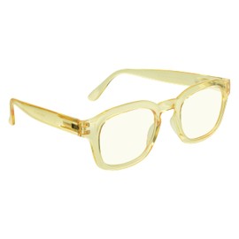 proSPORT Computer Reader Blue Light Blocker Reading Glasses +2.50 Square Yellow Frame Anti Glare Anti Eye Straining