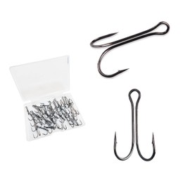 Double Hooks Fishing Lure Replacement Fishing Hooks Lure Hooks Fishing Hooks Bass Sea Bass Chinu High Strength 50pcs 6#