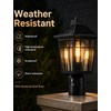 Yisuro 360°Motion Sensor Outdoor Post Light, Dusk to Dawn Hardwired