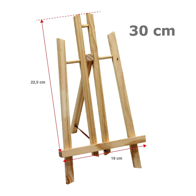 Paintersisters Tischstaffelei 30 cm hoch, Display-Staffelei, Deko-Ständer, Bildhalter, Sitzstaffelei