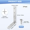 M METERXITY 8-Pack l Bracket Corner Brace, 5.91 x 3.94