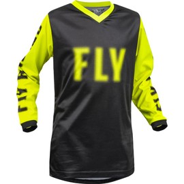 Fly Racing 2023 Youth F-16 Black/Hi-Vis Moto Gear Set - Pant and Jersey Combo