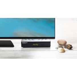 Vantage VT-93 DVB-T2 Receiver for Italy (Italian Menu Navigation, HD Transmitter, PVR Ready, Digital, Full HD 1080p, HDMI, Media Player, S/PDIF, USB 2.0, LAN, 12 V Compatible), Black