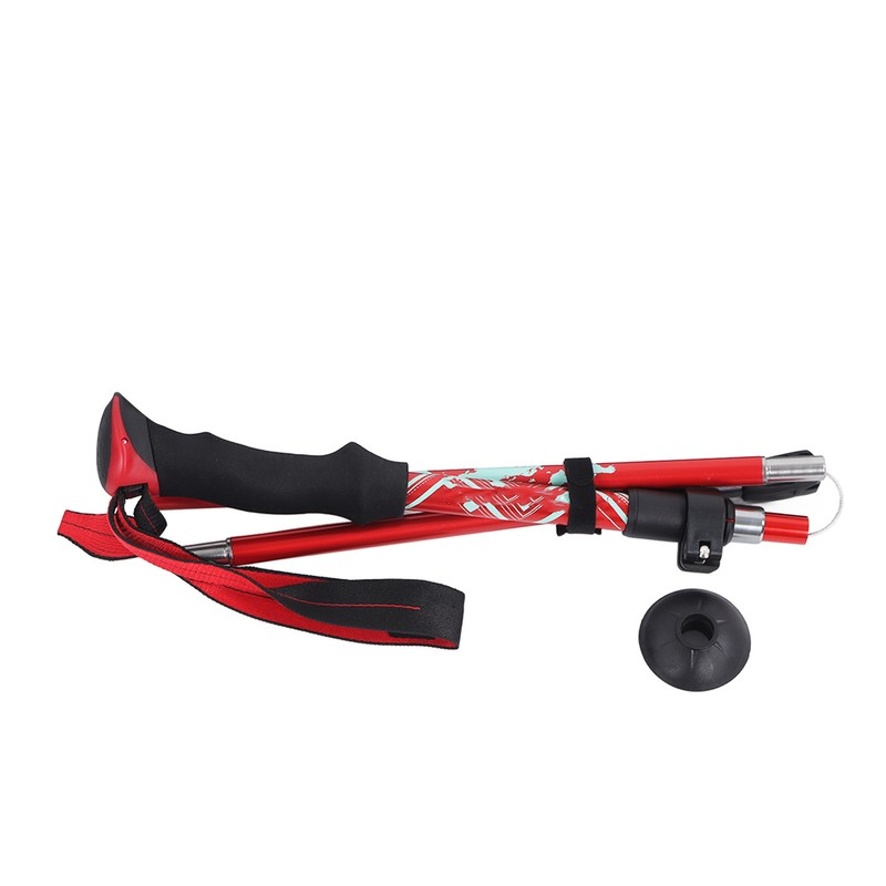 Hiking Pole Aluminium Alloy Telescopic Collapsible Multifunctional Outdoor Walking Stick