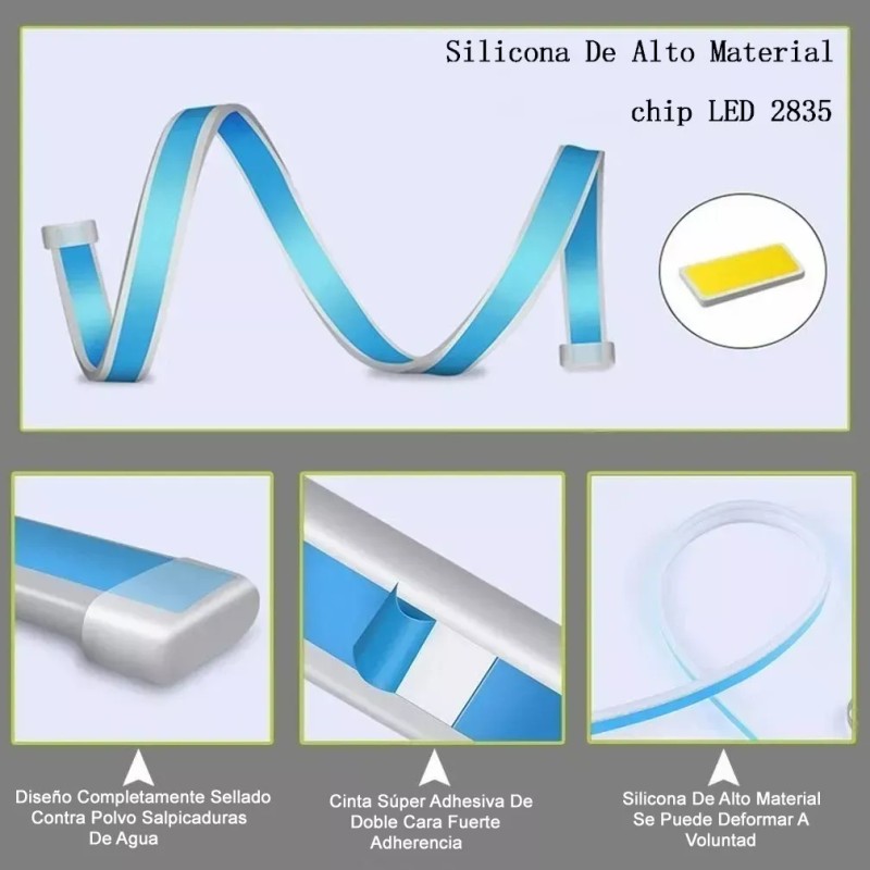 PUNKZZ 60cm Par Tira Led Drl Flexible Direccional Secuencial Auto