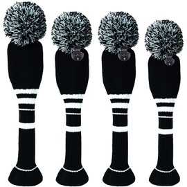 Club Head Covers for Driver Fairway Wood Hybrid Golf Headcover Golf Headcover Set, Club Covers Interchangeable Number Plate 1 3 5 7 X