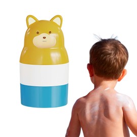 LUMOOM Sunscreen Applicator Refillable, Sunscreen Applicator for Children Adults, Roll-on Sponge Applicator, Cream Aid, Portable Sun Protection Roller for Travel (Blue)