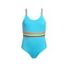 Hobie Girls' One Piece Swimsuit, Blue Hawaii//Smiles for Miles, 8