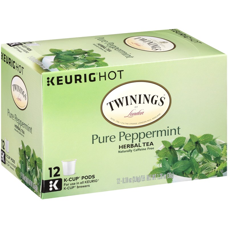 Twinings of London Pure Peppermint Tea K-Cups for Keurig, 12