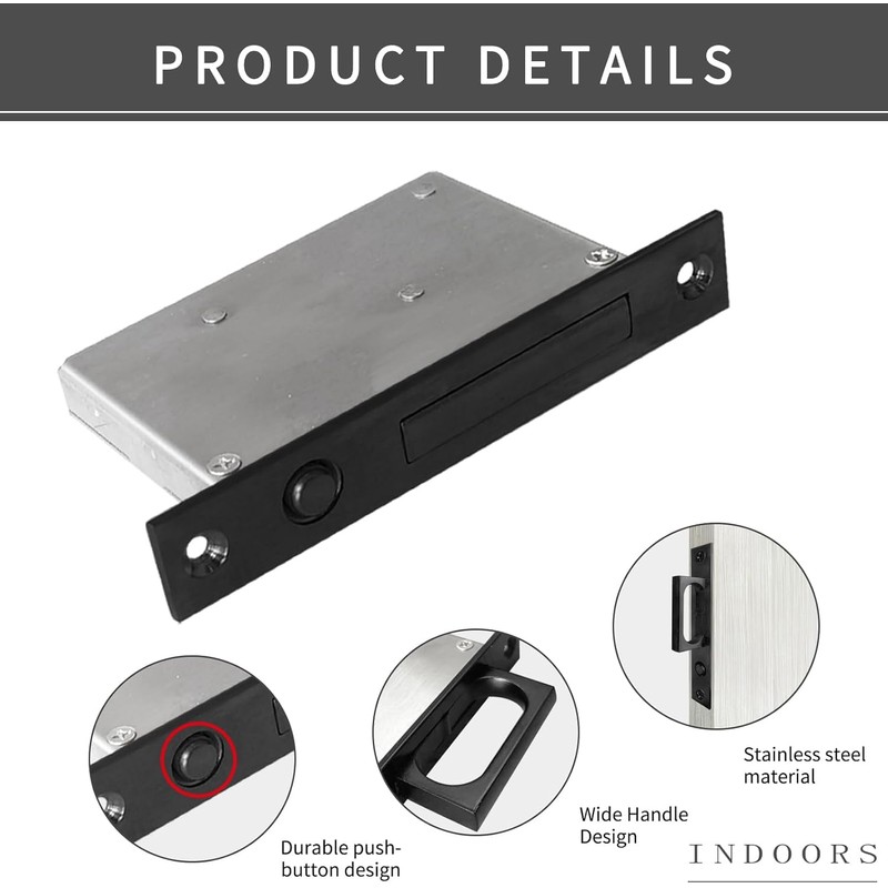 senharvest Recessed Finger Flush Pulls with Edge Pull -Sliding Closet