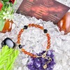 Ayriwoyi Aries Zodiac Bracelet for Women Carnelian Black Obsidian Healing