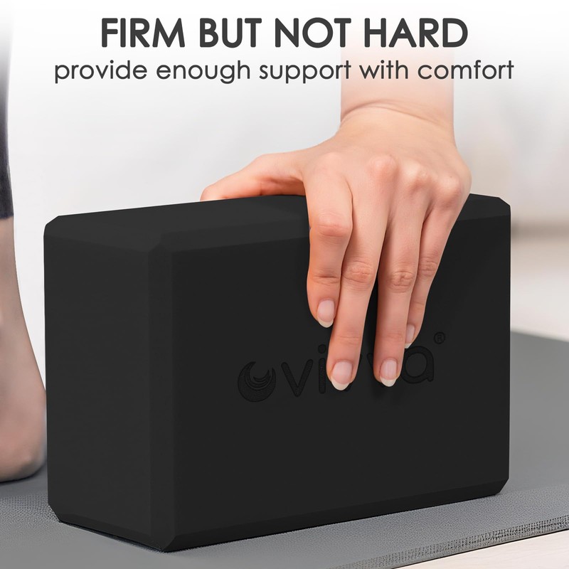Vivva Yoga Foam Block Pack Anti-Slip Supportive High Density Durable