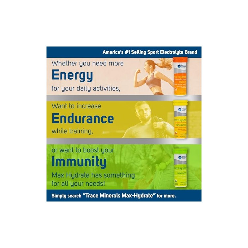 Max Hydrate Endurance Tubos Tabletas Alto Rendimiento Electrolítico Fizing Cítricos