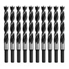 Wood Brad Point Drill Bit Set 1/2 in. 10Pcs Spur