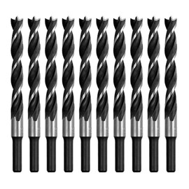 Wood Brad Point Drill Bit Set 1/2 in. 10Pcs Spur Point Stubby Woodworking Drill Bits