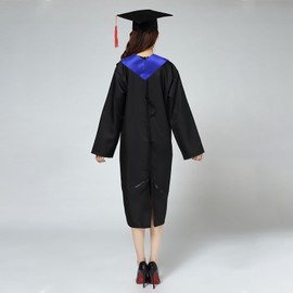 Beautyflier Unisex Adult Plain Graduation Stole 59", Plain Graduation Honor Stole Sash Classic End with Trim (Blue)