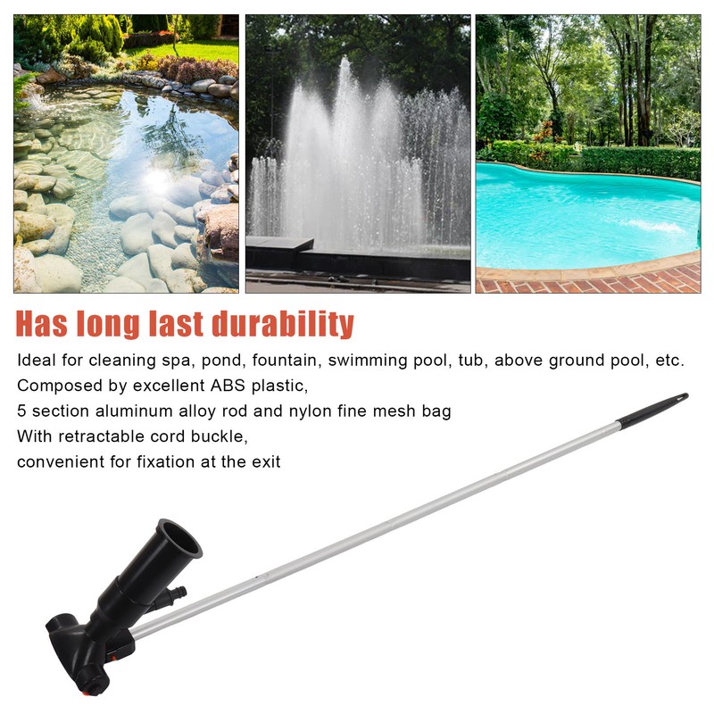 Small Pool Vacuum Portable Pond Vacuum Cleaner with 5 Section