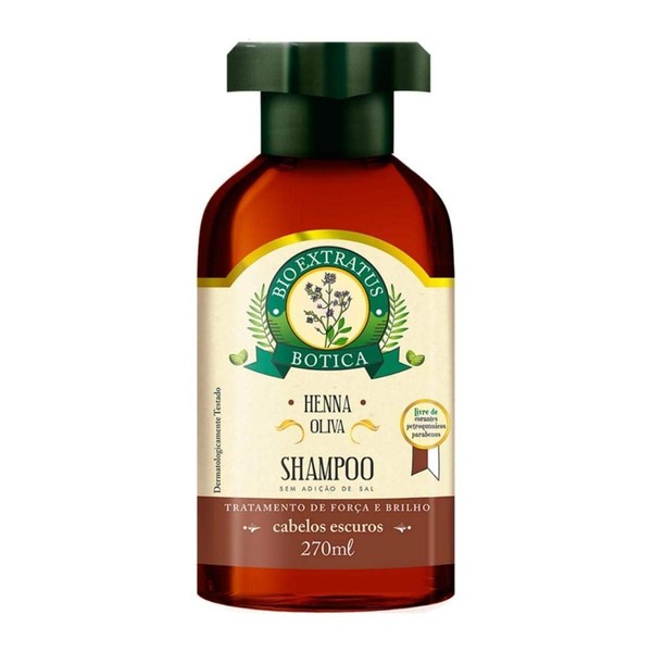Linha Botica (Henna) Bio Extratus - Shampoo Limpeza Equilibrada 270 Ml - (Bio Extratus Apothecary(Henna) Collection - Balanced Cleaning Shampoo 9.1 Fl Oz.)