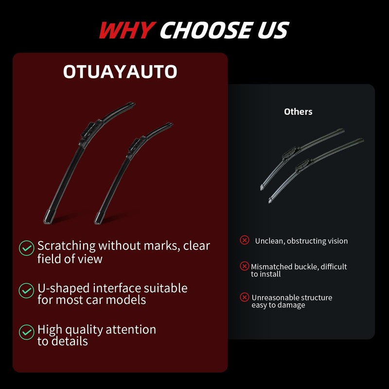 OTUAYAUTO Premium Windshield Wiper Blades - Replacement for Volvo XC90