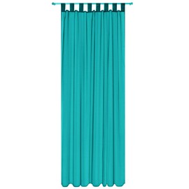 Megachest sheer Voile Tab Top Curtain(teal blue, 56" wideX108 drop(W142cmXH274cm))