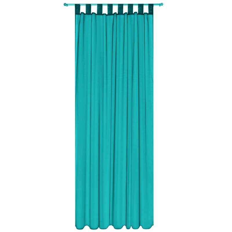 Megachest sheer Voile Tab Top Curtain(teal blue, 56" wideX108 drop(W142cmXH274cm))
