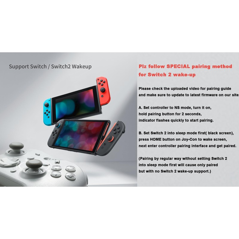 GuliKit ES Wireless PC Controller – Hall Anti-Drift&Anti-Snapback Joysticks, Lower