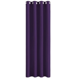 PONY DANCE Curtain 84“ Drop - Blackout Thermal Curtain for Bedroom Solid Soft Window Treatment for Children's Room Decor, One Piece, Wide 52 - Long 84 Inch, Purple