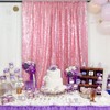 ShinyBeauty Sequin Curtains Backdrop 0.6x2.4m, Fuchsia Pink Glitter Curtains Sequin