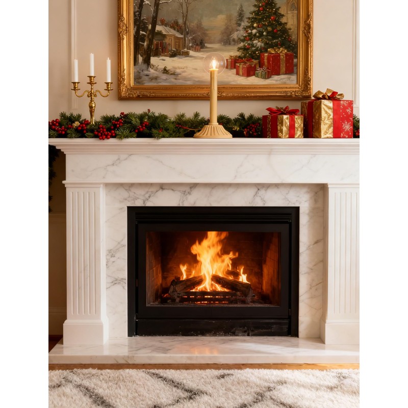 Electric Taper Window Candle Lamps (Set of 2), Plug-in LED