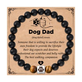 GBTBYS Dog Dad Gifts for Men, Dog Dad Bracelet Fathers Day Gift Birthday Bracelets Dogs Lovers Jewelry