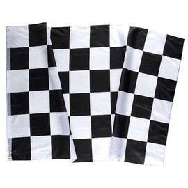 Play Kreative Checkered Racing Flag 3x5 Ft Black & White TM (Racing)