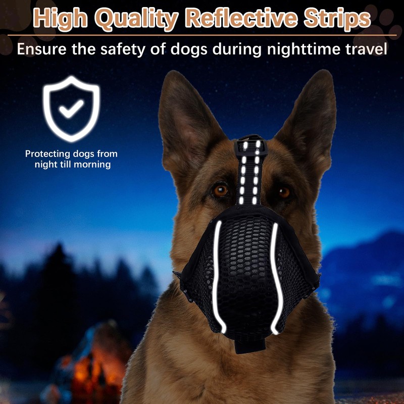 Muzzle for Dogs, Soft Mesh Muzzle, Breathable Mesh for Medium