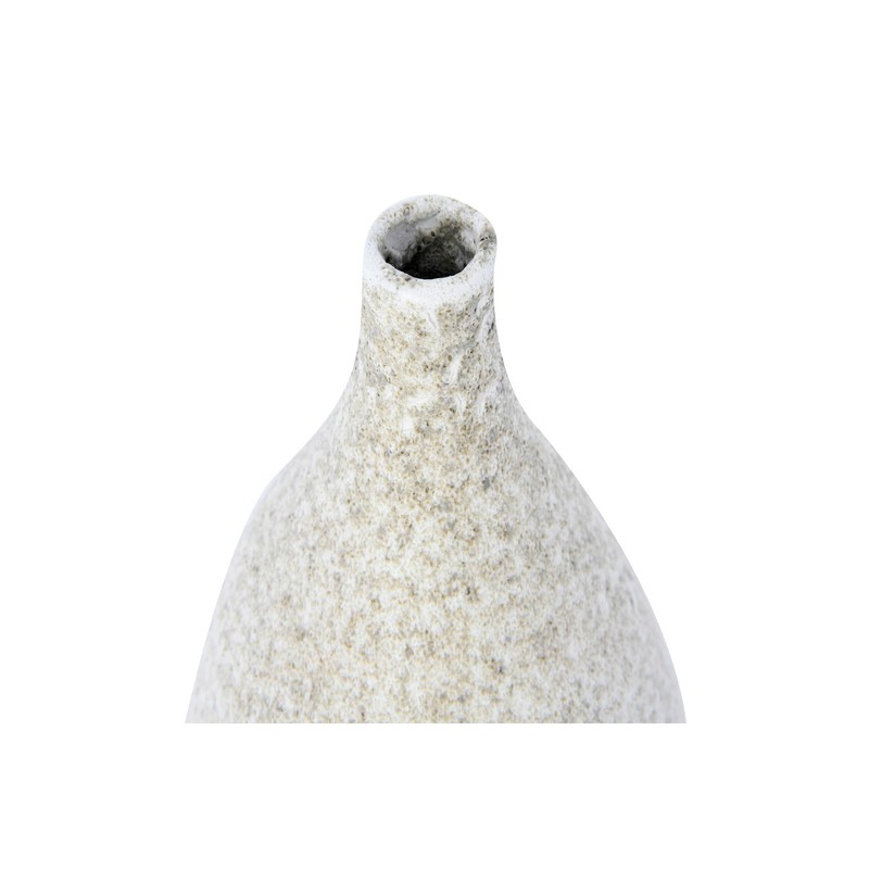 Creative Co-Op Medium Textured Terracotta Vase with Narrow Top &