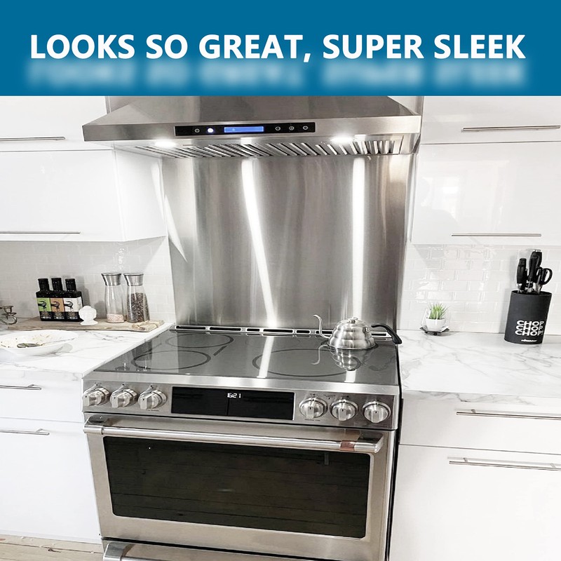24" By 30" Stainless Steel Stove Backsplash Splatter Guard SP3604