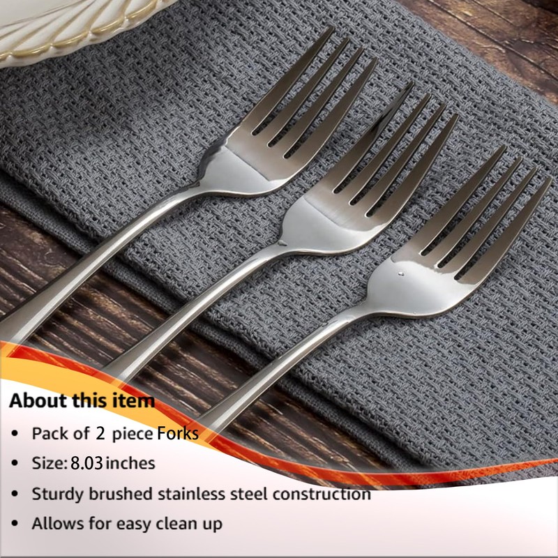 ATB Dinner Forks 8 Inches Stainless Steel Forks Silverware Kitchen