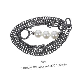 VILLFUL Faux Pearl Replacement Bag Chain Strap Extender with Buckle DIY Handbag Purse Chain for Fashionable Accessory for and Style