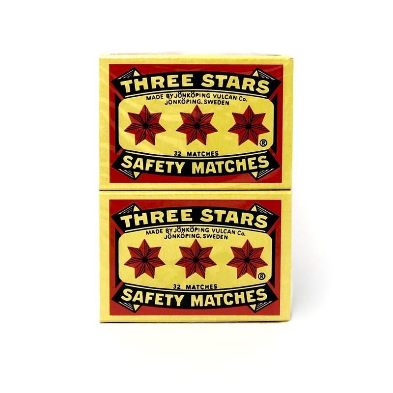 Swedish Match, Three Stars Safety Matches, 10 pack
