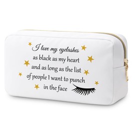 Makeup Artist Gifts Makeup Bag Eyelash Lover Gift Lash Tech Gifts for Women Eyelash Artist Gift Cosmetic Bag Beauty Lashes Girl Gifts Beautician Graduation Gifts Christmas Birthday Gift Travel Pouch