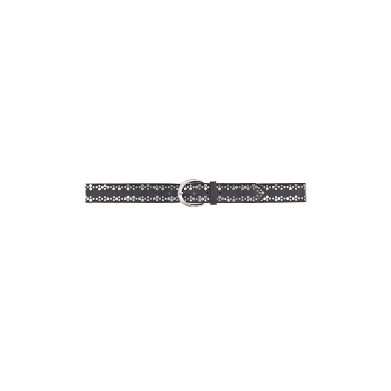 Vanzetti Women's Leather Belt Navy 40 mm with Airbrush Edges