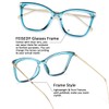 FEISEDY Oversized Cat Eye Glasses Frame with Clear Lenses Eyewear